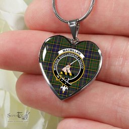 MacMillan Hunting Modern Scottish Clan Heart Necklacemother's day gifts, gifts for mom, best gift for girlfriend, Tartan Heart Necklace Jewelry, Gold Heart Necklace, Silver Heart Necklace, Plaid Heart Necklace