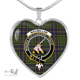 MacMillan Hunting Modern Scottish Clan Heart Necklacemother's day gifts, gifts for mom, best gift for girlfriend, Tartan Heart Necklace Jewelry, Gold Heart Necklace, Silver Heart Necklace, Plaid Heart Necklace