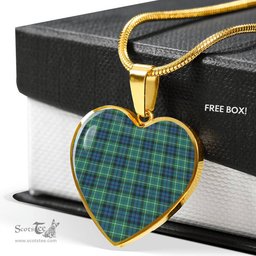 MacNeill Of Colonsay Scottish Clan Heart Necklacemother's day gifts, gifts for mom, best gift for girlfriend, Tartan Heart Necklace Jewelry, Gold Heart Necklace, Silver Heart Necklace, Plaid Heart Necklace