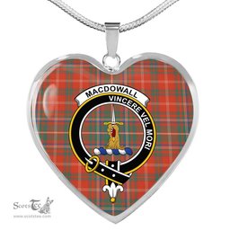 MacDougall Garthland Ancient Scottish Clan Heart Necklacemother's day gifts, gifts for mom, best gift for girlfriend, Tartan Heart Necklace Jewelry, Gold Heart Necklace, Silver Heart Necklace, Plaid Heart Necklace