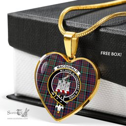 MacDonald Clan Ranald Scottish Clan Heart Necklacemother's day gifts, gifts for mom, best gift for girlfriend, Tartan Heart Necklace Jewelry, Gold Heart Necklace, Silver Heart Necklace, Plaid Heart Necklace