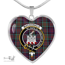 MacDonald Clan Ranald Scottish Clan Heart Necklacemother's day gifts, gifts for mom, best gift for girlfriend, Tartan Heart Necklace Jewelry, Gold Heart Necklace, Silver Heart Necklace, Plaid Heart Necklace