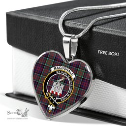 MacDonald Clan Ranald Scottish Clan Heart Necklacemother's day gifts, gifts for mom, best gift for girlfriend, Tartan Heart Necklace Jewelry, Gold Heart Necklace, Silver Heart Necklace, Plaid Heart Necklace