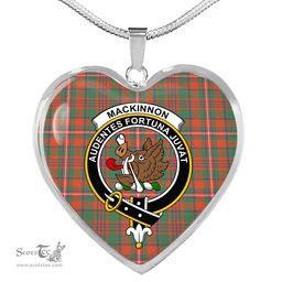 MacKinnon Ancient Scottish Clan Heart Necklacemother's day gifts, gifts for mom, best gift for girlfriend, Tartan Heart Necklace Jewelry, Gold Heart Necklace, Silver Heart Necklace, Plaid Heart Necklace