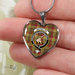 MacMillan Old Weathered Scottish Clan Heart Necklacemother's day gifts, gifts for mom, best gift for girlfriend, Tartan Heart Necklace Jewelry, Gold Heart Necklace, Silver Heart Necklace, Plaid Heart Necklace