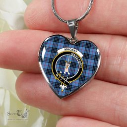 MacKay Scottish Clan Heart Necklacemother's day gifts, gifts for mom, best gift for girlfriend, Tartan Heart Necklace Jewelry, Gold Heart Necklace, Silver Heart Necklace, Plaid Heart Necklace