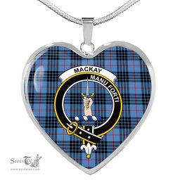 MacKay Scottish Clan Heart Necklacemother's day gifts, gifts for mom, best gift for girlfriend, Tartan Heart Necklace Jewelry, Gold Heart Necklace, Silver Heart Necklace, Plaid Heart Necklace