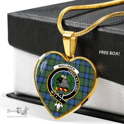 MacLaren Ancient Scottish Clan Heart Necklacemother's day gifts, gifts for mom, best gift for girlfriend, Tartan Heart Necklace Jewelry, Gold Heart Necklace, Silver Heart Necklace, Plaid Heart Necklace