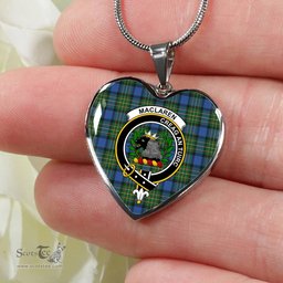 MacLaren Ancient Scottish Clan Heart Necklacemother's day gifts, gifts for mom, best gift for girlfriend, Tartan Heart Necklace Jewelry, Gold Heart Necklace, Silver Heart Necklace, Plaid Heart Necklace