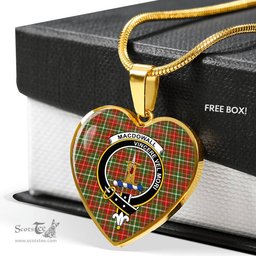 MacDougall Garthland Of Lochcarron Scottish Clan Heart Necklacemother's day gifts, gifts for mom, best gift for girlfriend, Tartan Heart Necklace Jewelry, Gold Heart Necklace, Silver Heart Necklace, Plaid Heart Necklace