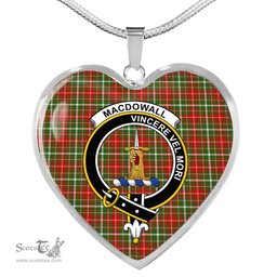 MacDougall Garthland Of Lochcarron Scottish Clan Heart Necklacemother's day gifts, gifts for mom, best gift for girlfriend, Tartan Heart Necklace Jewelry, Gold Heart Necklace, Silver Heart Necklace, Plaid Heart Necklace