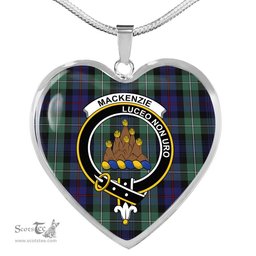 MacKenzie Scottish Clan Heart Necklacemother's day gifts, gifts for mom, best gift for girlfriend, Tartan Heart Necklace Jewelry, Gold Heart Necklace, Silver Heart Necklace, Plaid Heart Necklace