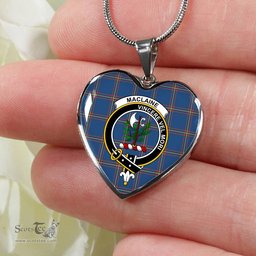 MacLaine Of Lochbuie Hunting Scottish Clan Heart Necklacemother's day gifts, gifts for mom, best gift for girlfriend, Tartan Heart Necklace Jewelry, Gold Heart Necklace, Silver Heart Necklace, Plaid Heart Necklace
