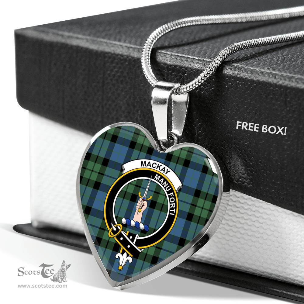 MacKay Ancient Scottish Clan Heart Necklacemother's day gifts, gifts for mom, best gift for girlfriend, Tartan Heart Necklace Jewelry, Gold Heart Necklace, Silver Heart Necklace, Plaid Heart Necklace