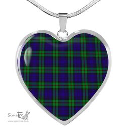 MacKinlay Modern Scottish Clan Heart Necklacemother's day gifts, gifts for mom, best gift for girlfriend, Tartan Heart Necklace Jewelry, Gold Heart Necklace, Silver Heart Necklace, Plaid Heart Necklace