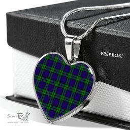 MacKinlay Modern Scottish Clan Heart Necklacemother's day gifts, gifts for mom, best gift for girlfriend, Tartan Heart Necklace Jewelry, Gold Heart Necklace, Silver Heart Necklace, Plaid Heart Necklace