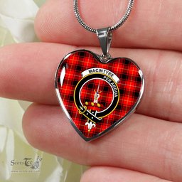 MacIntyre Modern Scottish Clan Heart Necklacemother's day gifts, gifts for mom, best gift for girlfriend, Tartan Heart Necklace Jewelry, Gold Heart Necklace, Silver Heart Necklace, Plaid Heart Necklace
