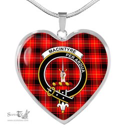 MacIntyre Modern Scottish Clan Heart Necklacemother's day gifts, gifts for mom, best gift for girlfriend, Tartan Heart Necklace Jewelry, Gold Heart Necklace, Silver Heart Necklace, Plaid Heart Necklace