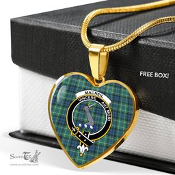 MacNeil of Colonsay Scottish Clan Heart Necklacemother's day gifts, gifts for mom, best gift for girlfriend, Tartan Heart Necklace Jewelry, Gold Heart Necklace, Silver Heart Necklace, Plaid Heart Necklace