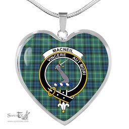 MacNeil of Colonsay Scottish Clan Heart Necklacemother's day gifts, gifts for mom, best gift for girlfriend, Tartan Heart Necklace Jewelry, Gold Heart Necklace, Silver Heart Necklace, Plaid Heart Necklace