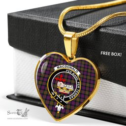 MacDonald Clan Donald Modern Scottish Clan Heart Necklacemother's day gifts, gifts for mom, best gift for girlfriend, Tartan Heart Necklace Jewelry, Gold Heart Necklace, Silver Heart Necklace, Plaid Heart Necklace