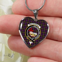 MacDonald Clan Donald Modern Scottish Clan Heart Necklacemother's day gifts, gifts for mom, best gift for girlfriend, Tartan Heart Necklace Jewelry, Gold Heart Necklace, Silver Heart Necklace, Plaid Heart Necklace