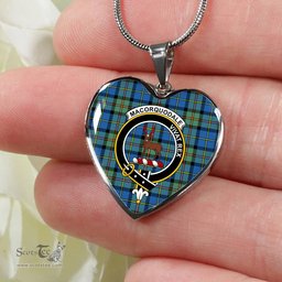 MacCorquodale Scottish Clan Heart Necklacemother's day gifts, gifts for mom, best gift for girlfriend, Tartan Heart Necklace Jewelry, Gold Heart Necklace, Silver Heart Necklace, Plaid Heart Necklace
