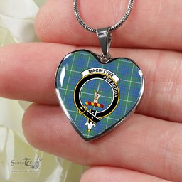 MacIntyre Hunting Ancient Scottish Clan Heart Necklacemother's day gifts, gifts for mom, best gift for girlfriend, Tartan Heart Necklace Jewelry, Gold Heart Necklace, Silver Heart Necklace, Plaid Heart Necklace