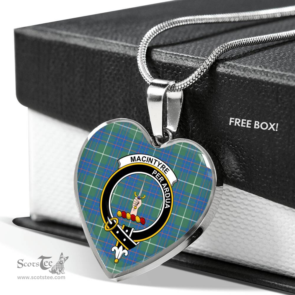 MacIntyre Hunting Ancient Scottish Clan Heart Necklacemother's day gifts, gifts for mom, best gift for girlfriend, Tartan Heart Necklace Jewelry, Gold Heart Necklace, Silver Heart Necklace, Plaid Heart Necklace