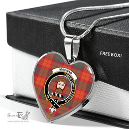 MacNab Ancient Scottish Clan Heart Necklacemother's day gifts, gifts for mom, best gift for girlfriend, Tartan Heart Necklace Jewelry, Gold Heart Necklace, Silver Heart Necklace, Plaid Heart Necklace