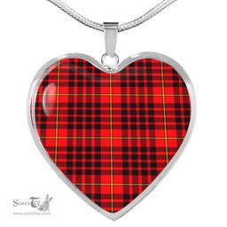 MacIan Scottish Clan Heart Necklacemother's day gifts, gifts for mom, best gift for girlfriend, Tartan Heart Necklace Jewelry, Gold Heart Necklace, Silver Heart Necklace, Plaid Heart Necklace
