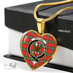 MacLaine Of Lochbuie Scottish Clan Heart Necklacemother's day gifts, gifts for mom, best gift for girlfriend, Tartan Heart Necklace Jewelry, Gold Heart Necklace, Silver Heart Necklace, Plaid Heart Necklace