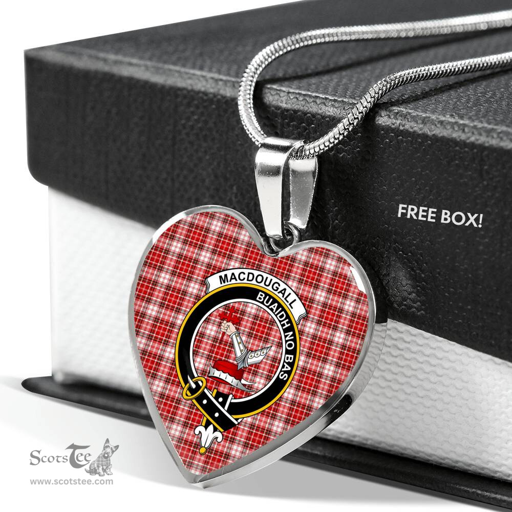 MacDougall Dress Scottish Clan Heart Necklacemother's day gifts, gifts for mom, best gift for girlfriend, Tartan Heart Necklace Jewelry, Gold Heart Necklace, Silver Heart Necklace, Plaid Heart Necklace