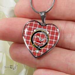 MacDougall Dress Scottish Clan Heart Necklacemother's day gifts, gifts for mom, best gift for girlfriend, Tartan Heart Necklace Jewelry, Gold Heart Necklace, Silver Heart Necklace, Plaid Heart Necklace