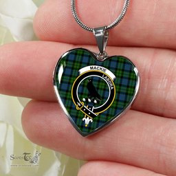 MacKie Scottish Clan Heart Necklacemother's day gifts, gifts for mom, best gift for girlfriend, Tartan Heart Necklace Jewelry, Gold Heart Necklace, Silver Heart Necklace, Plaid Heart Necklace