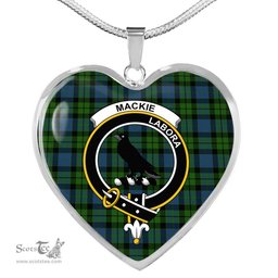 MacKie Scottish Clan Heart Necklacemother's day gifts, gifts for mom, best gift for girlfriend, Tartan Heart Necklace Jewelry, Gold Heart Necklace, Silver Heart Necklace, Plaid Heart Necklace