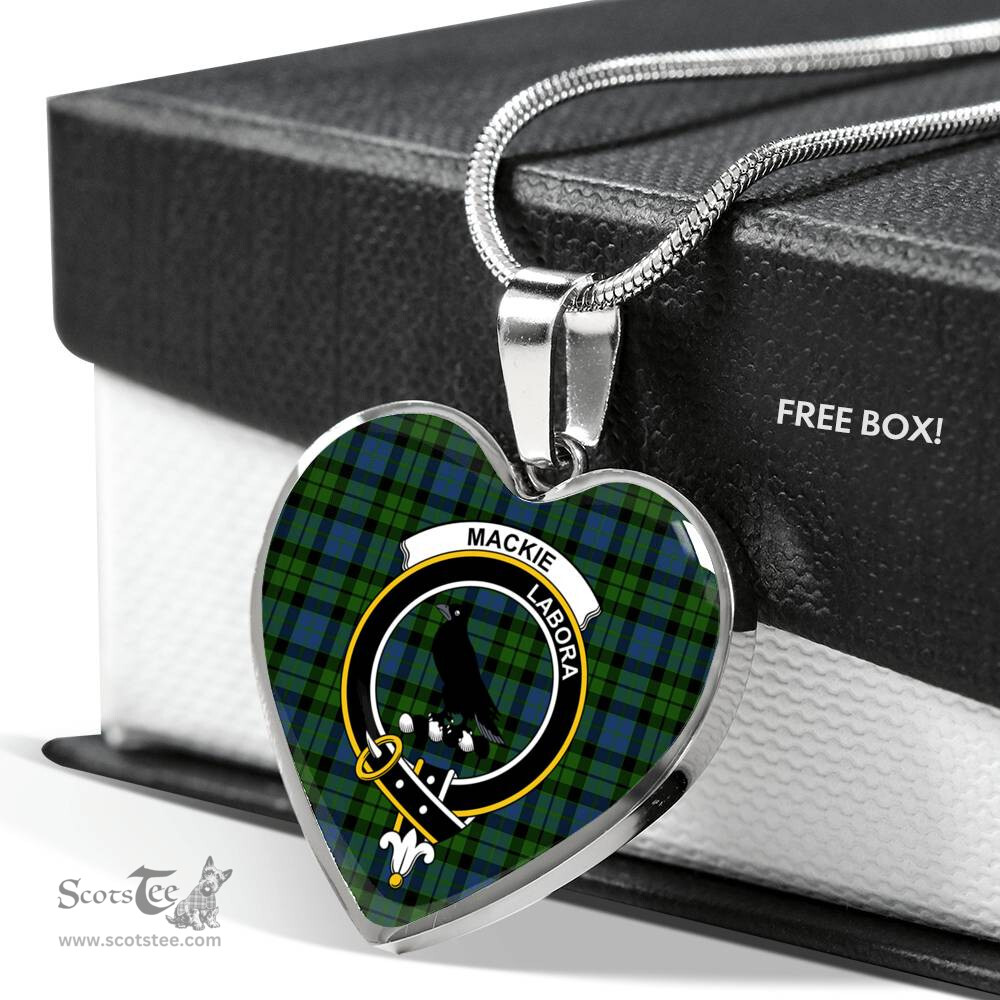 MacKie Scottish Clan Heart Necklacemother's day gifts, gifts for mom, best gift for girlfriend, Tartan Heart Necklace Jewelry, Gold Heart Necklace, Silver Heart Necklace, Plaid Heart Necklace