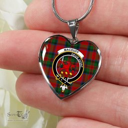 MacDuff Scottish Clan Heart Necklacemother's day gifts, gifts for mom, best gift for girlfriend, Tartan Heart Necklace Jewelry, Gold Heart Necklace, Silver Heart Necklace, Plaid Heart Necklace