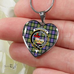MacDonald Clan Donald Ancient Scottish Clan Heart Necklacemother's day gifts, gifts for mom, best gift for girlfriend, Tartan Heart Necklace Jewelry, Gold Heart Necklace, Silver Heart Necklace, Plaid Heart Necklace