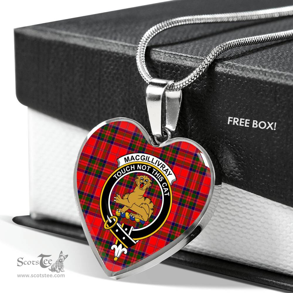 MacGillivray Modern Scottish Clan Heart Necklacemother's day gifts, gifts for mom, best gift for girlfriend, Tartan Heart Necklace Jewelry, Gold Heart Necklace, Silver Heart Necklace, Plaid Heart Necklace