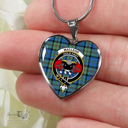 MacLeod Of Harris Ancient Scottish Clan Heart Necklacemother's day gifts, gifts for mom, best gift for girlfriend, Tartan Heart Necklace Jewelry, Gold Heart Necklace, Silver Heart Necklace, Plaid Heart Necklace