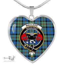 MacLeod Of Harris Ancient Scottish Clan Heart Necklacemother's day gifts, gifts for mom, best gift for girlfriend, Tartan Heart Necklace Jewelry, Gold Heart Necklace, Silver Heart Necklace, Plaid Heart Necklace