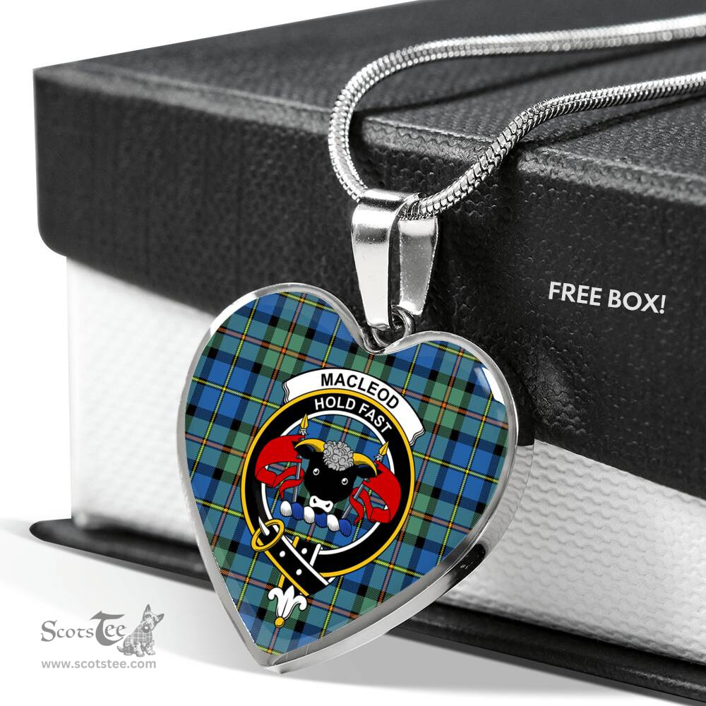MacLeod Of Harris Ancient Scottish Clan Heart Necklacemother's day gifts, gifts for mom, best gift for girlfriend, Tartan Heart Necklace Jewelry, Gold Heart Necklace, Silver Heart Necklace, Plaid Heart Necklace