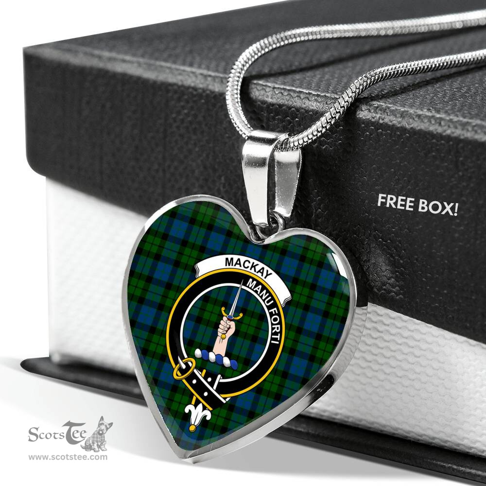 MacKay Modern Scottish Clan Heart Necklacemother's day gifts, gifts for mom, best gift for girlfriend, Tartan Heart Necklace Jewelry, Gold Heart Necklace, Silver Heart Necklace, Plaid Heart Necklace