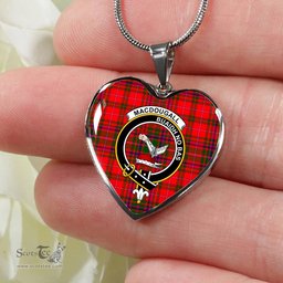 MacDougall Modern Scottish Clan Heart Necklacemother's day gifts, gifts for mom, best gift for girlfriend, Tartan Heart Necklace Jewelry, Gold Heart Necklace, Silver Heart Necklace, Plaid Heart Necklace