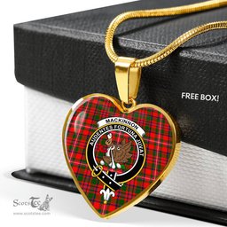 MacKinnon Modern Scottish Clan Heart Necklacemother's day gifts, gifts for mom, best gift for girlfriend, Tartan Heart Necklace Jewelry, Gold Heart Necklace, Silver Heart Necklace, Plaid Heart Necklace