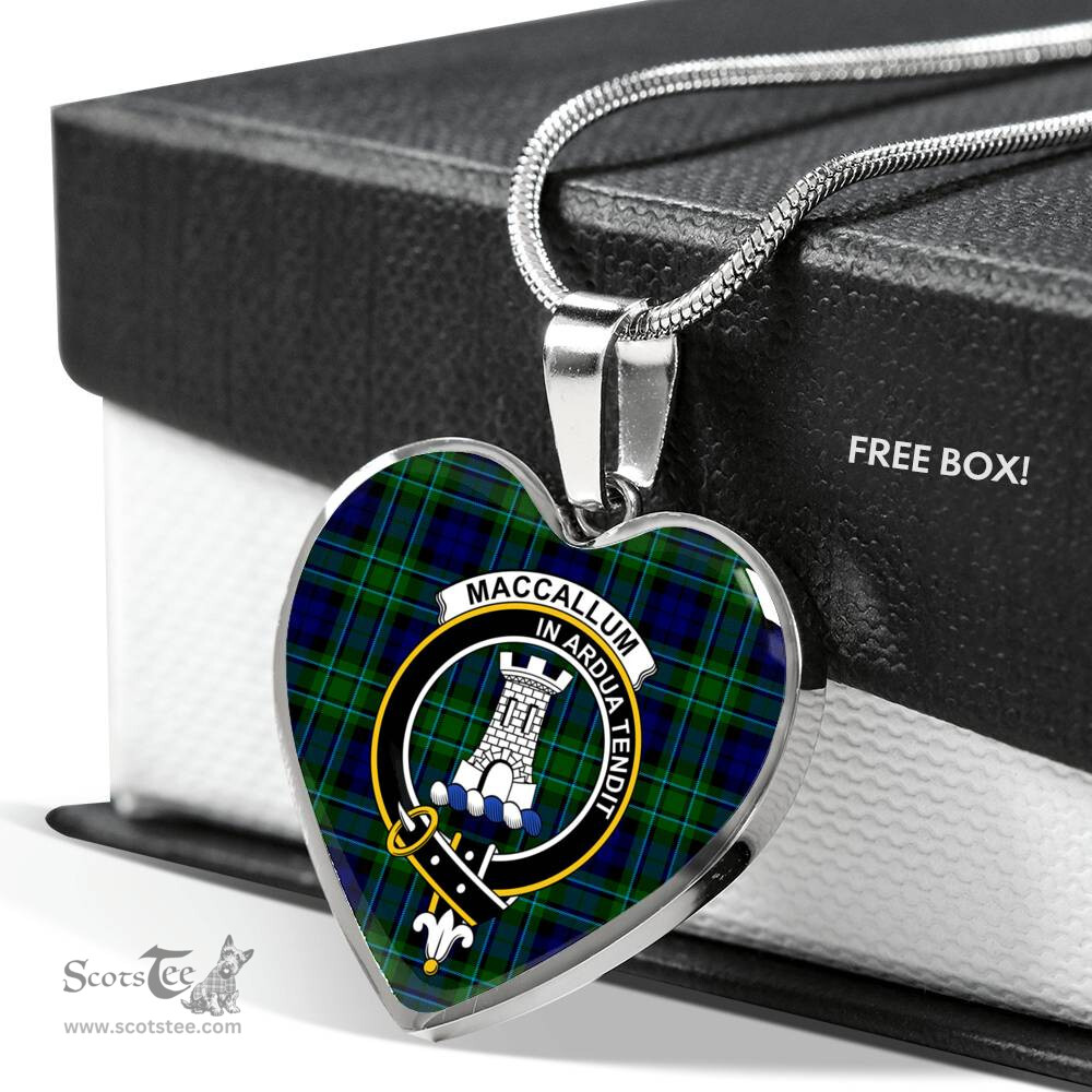 MacCallum Modern Scottish Clan Heart Necklacemother's day gifts, gifts for mom, best gift for girlfriend, Tartan Heart Necklace Jewelry, Gold Heart Necklace, Silver Heart Necklace, Plaid Heart Necklace