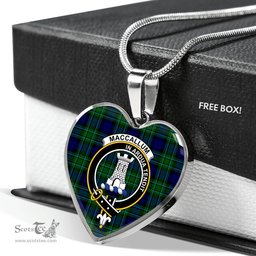 MacCallum Modern Scottish Clan Heart Necklacemother's day gifts, gifts for mom, best gift for girlfriend, Tartan Heart Necklace Jewelry, Gold Heart Necklace, Silver Heart Necklace, Plaid Heart Necklace