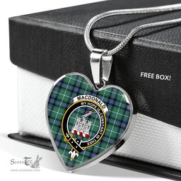 MacDonald Clan Ranald Of The Isles Hunting Ancient Scottish Clan Heart Necklacemother's day gifts, gifts for mom, best gift for girlfriend, Tartan Heart Necklace Jewelry, Gold Heart Necklace, Silver Heart Necklace, Plaid Heart Necklace