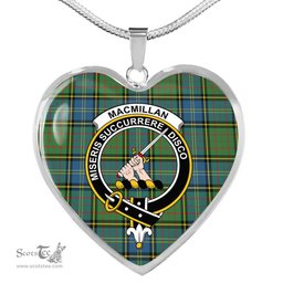 MacMillan Hunting Ancient Scottish Clan Heart Necklacemother's day gifts, gifts for mom, best gift for girlfriend, Tartan Heart Necklace Jewelry, Gold Heart Necklace, Silver Heart Necklace, Plaid Heart Necklace